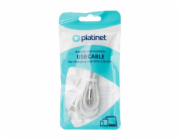 Platinet Nabíjecí Kabel USB-C - USB-C 3A, 60W, 1m, LED bílý