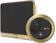 Chytré dveřní kukátko Ezviz DP2C Wi-Fi, kamera, zvonek, IR do 5 m, PIR, LCD 4,3", zlatý