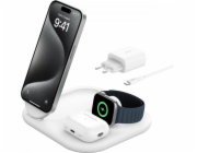 Belkin BOOST CHARGE™ Qi2 15W 3v1 Magnetický nabíjecí stojan, skládací, bílá