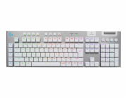 Logitech G G915 X - Klávesnice - technologie LIGHTSPEED - podsvícení - bezdrátový - Bluetooth 5.0, 2.4 GHz, USB - QWERTY - US mezinárodní - klávesový spínač: GL Tactile - bílá