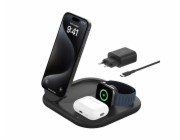 Belkin BOOST CHARGE™ Qi2 15W 3v1 Magnetický nabíjecí stojan, skládací, černá