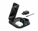 Belkin Boost Charge 3-in-1 Magnetic Foldable Wireless Charger with Qi2 15W + 36W Charger - Black