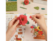 RoboTime 3D dřevěná skládačka Truhlík s květinami