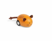 Bigjigs Toys Dřevěné natahovací zvířátko 1 ks Kočka oranžová