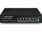 Esperanza ENS105 6portový Poe Switch 10/100 60W