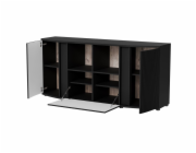 Cama Komoda MICHELLE 178x35-47xV82 černá/dub lesní