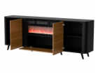Cama Komoda Volare 200 x 39 x 75 cm černá/ořech + krb