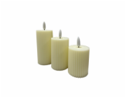 Svíčka dekorační LED bateriová sada 3 ks žlutá (3xLR44)