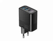 Havit UCLE001 EU - Tříportová nabíječka GaN 30 W, černá