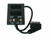 PremiumCord Adapter SCART/M-2xSCART+3xCINCH+Switch IN/OUT