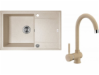 Laveo SBEA411T dřez MEGALO GRANITE SINK BEIGE 50X78CM 1 C...