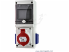 SCAME Vybavený rozváděč 1X32A/380V 3P+N+E 2X230V 4 MOD632...
