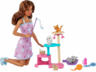 Hrací sada škrabadla pro panenku Barbie a kotě Mattel