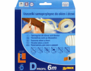 Těsnění do oken a dveří samolepící 9x4mm TYP E bílé 6m