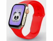 Swissten řemínek pro apple watch silikonový 42 / 44 / 45 / 49 mm červený