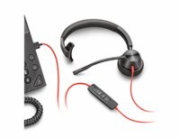 Poly Blackwire 3315 - Blackwire 3300 series - náhlavní souprava - náhlavní - kabelové - 3.5 mm jack, USB-C - černá