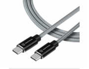 Tactical Fast Rope Aramid Cable USB-C/USB-C 100W 20V/5A 1m Grey