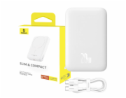 Bezdrátová powerbanka Baseus Magnetic Mini Air 6000mAh, 20W bílá