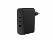 Univerzální USB nabíječka Natec GaN 100W, 3X USB-C, 1X USB-A, Černá
