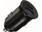 Swissten cl adaptér power delivery usb-c + quick charge 3.0 36w metal černý