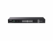 Tenda TEG1120P-16-150W PoE+ Gigabit switch 16x 1Gb/s PoE+ 802.3af/at + 2x SFP + 2x RJ45, 135W, Rack