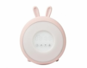Rabbit & Friends Dětská lampička s budíkem | růžová