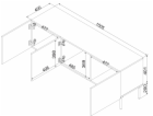 Cama RTV skříň ISLA 150,5x40x60 kašmírová matná