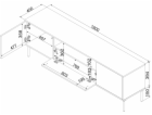 Cama RTV skříň EF + krb černá TRESSE 180x40x54,5 matná ze...