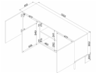 Cama Komoda SIENA 150,5x40x75 kašmírová matná