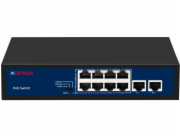Osmiportový 10/100 Mbps PoE switch s 2x 10/100 Mbps uplinkem