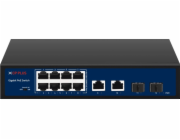 CP PLUS Osmiportový 10/100/1000 Mbps PoE switch s 2x 1000 Mbps a 2x SFP uplinkem
