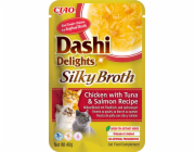 INABA CAT Dashi Delights Silky Broth Kuře s tuňákem a lososem - pochoutka pro kočky - 40g
