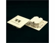 NETRACK 106-34 complete flush-mounted outlet 2xRJ45 8p8c FTP Cat6