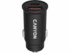 CANYON auto nabíječka C-30, 1x USB-C + 1x USB-A (PD 30W/Q...