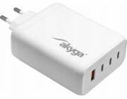 Akyga Nabíječka univerzální USB-A + 3x USB-C PD 5-28V / max. 5A 140W Quick Charge 3.0 GaN, bílá