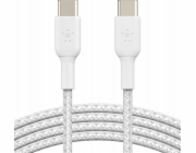 Belkin kábel Boost Charge Braided USB-C to USB-C 2m - White