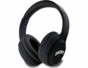 DKNY PU Leather Arch Logo Bezdrátová Sluchátka Black