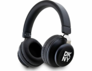 DKNY PU Leather Stack Logo Bezdrátová Sluchátka Black