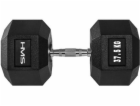 Pogumovaná činka HMS Hex Pro 1 x 37,5 kg
