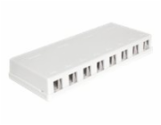 Delock Keystone Surface Mounted Box - Kryt zásuvné jednotky - bílá - 8 portů