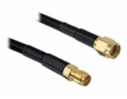 Delock - Prodlužovací anténní kabel - RP-SMA (M) do RP-SMA (F) - 2 m - černá