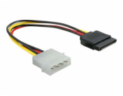 Delock - Elektrický kabel - SATA napájení (M) do 4 pinové interní napájení (M) - 15 cm