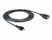 Delock - Kabel USB - Micro USB typ B (M) do USB (F) - USB 2.0 OTG - 50 cm