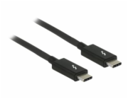 Delock - Kabel Thunderbolt - USB-C (M) do USB-C (M) - USB 3.1 Gen 2 / Thunderbolt 3 / DisplayPort 1.2a - 20 V - 5 A - 1 m - podporuje 4K - černá
