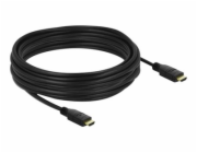 Delock - Vysoká rychlost - kabel HDMI s ethernetem - HDMI s piny (male) do HDMI s piny (male) - 10 m - trojnásobně stíněný - černá - podporuje 4K, aktivní