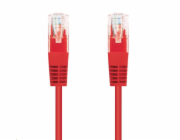 C-TECH kabel patchcord Cat5e, UTP, červený, 0,25m