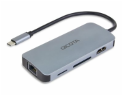 DICOTA USB-C 8v1 multifunkční rozbočovač 4K PD 100W
