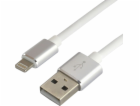 everActive USB Lightning kabel 1 m - bílý, silikonový, po...