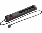 LANBERG PŘEPĚŤOVÁ OCHRANA  SP1 3M 5X SCHUKO ZÁSUVKY ČERNÁ