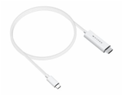 HyperDrive - Kabel adaptéru - USB-C s piny (male) do HDMI s piny (male) - 2.5 m - bílá - podpora 4K60Hz, podpora režimu DP Alt